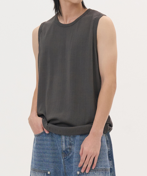 TOFFEE(トフィー)の「かぎ針編みスリーブ(CHARCOAL)(Tシャツ/カットソー・メンズ・その他・MEDIUM/LARGE/X-LARGE)」の1枚目の写真