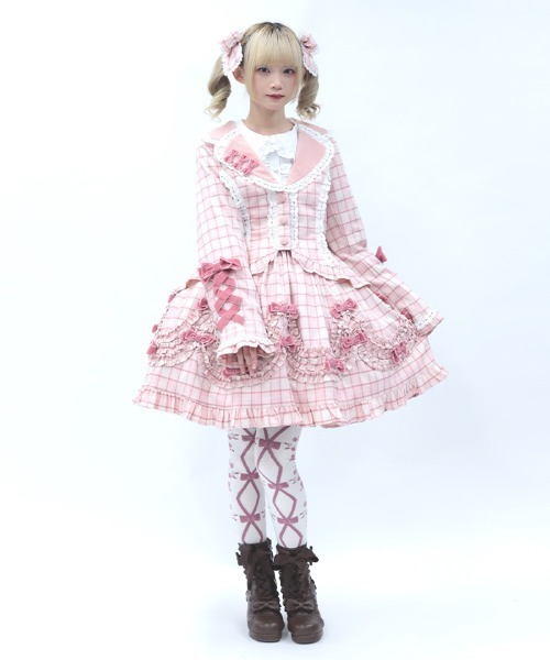 axes femme Chalmiereタータンチェックジャケット（ワイン） axes