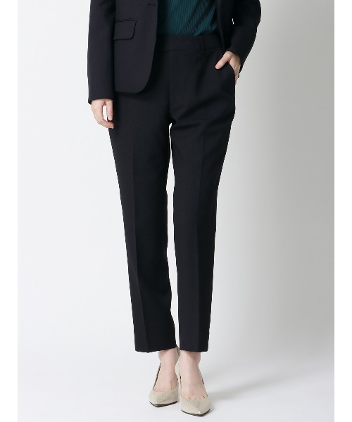 SUIT SQUARE(スーツスクエア)の「テーパードパンツ ウォッシャブル ウールライクポリエステル 無地(スラックス・レディース・パープル・42(13号)/40(11号)/38(9号)/36(7号))」の1枚目の写真
