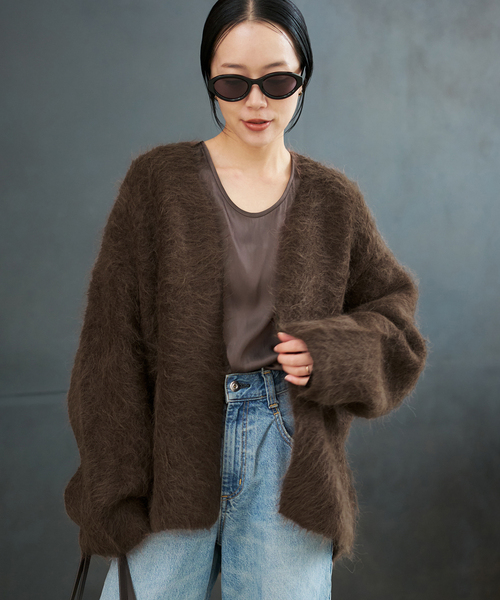 chikichiki【美品 Plage】RIAMシャギーカーディガン R'IAM シャギーカーディガン（カーディガン/ボレロ）｜Plage