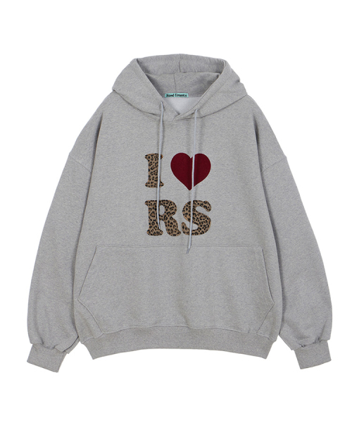 ROSEFRANTZ（ロゼフランツ）の「Leopard Heart Hoodie [Gray]（パーカー・レディース・アッシュグレー・FREE）」の3枚目の写真
