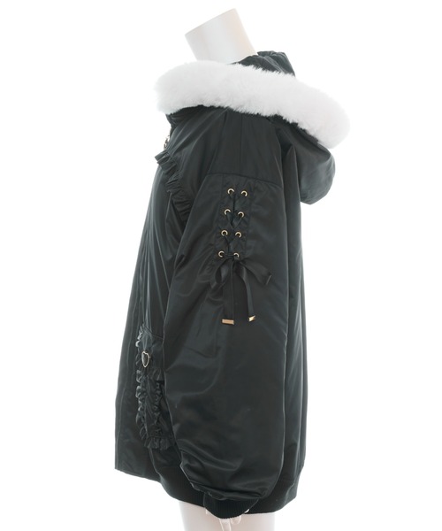 Secret Honey（シークレットハニー）の「ヨークフリルブルゾン（ブルゾン・レディース・ブラック/オフホワイト・MEDIUM）」の11枚目の写真