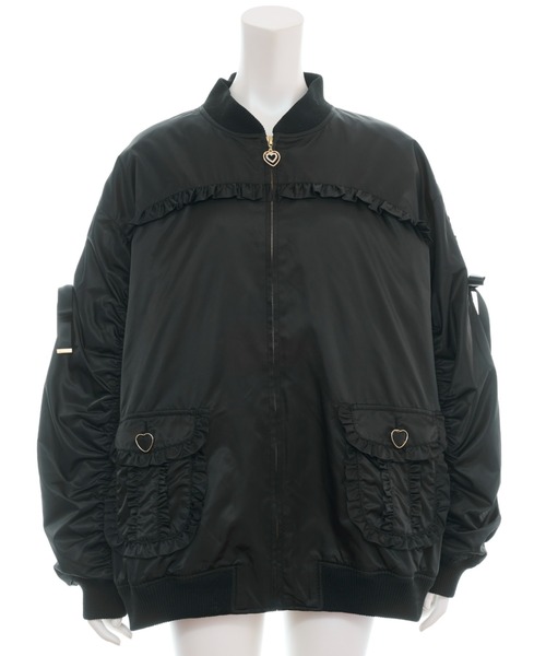 Secret Honey（シークレットハニー）の「ヨークフリルブルゾン（ブルゾン・レディース・ブラック/オフホワイト・MEDIUM）」の13枚目の写真