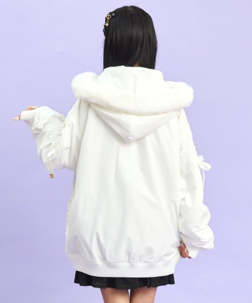 Secret Honey（シークレットハニー）の「ヨークフリルブルゾン（ブルゾン・レディース・ブラック/オフホワイト・MEDIUM）」の6枚目の写真