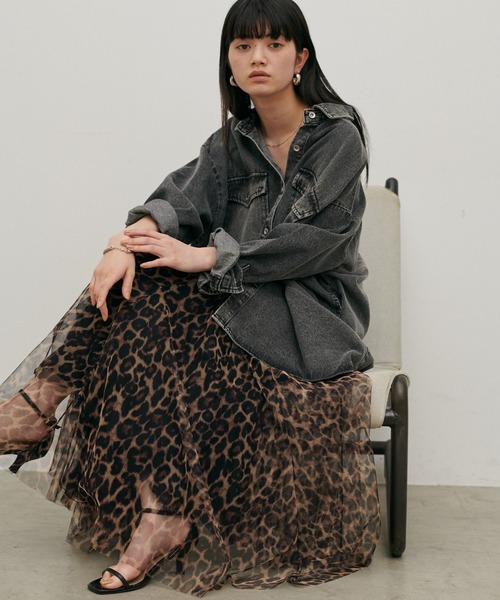 LARUTA(ラルータ)の「【LARUTA】ボリュームチュールスカート(スカート・レディース・ブラック/その他1/グレー/ピンクベージュ/オフホワイト/ライトベージュ/ライトグレー・FREE)」の7枚目の写真