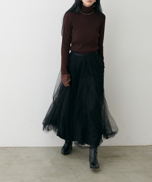 LARUTA(ラルータ)の「【LARUTA】ボリュームチュールスカート(スカート・レディース・ブラック/その他1/グレー/ピンクベージュ/オフホワイト/ライトベージュ/ライトグレー・FREE)」の8枚目の写真