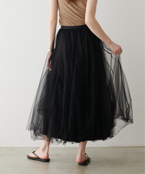 LARUTA(ラルータ)の「【LARUTA】ボリュームチュールスカート(スカート・レディース・ブラック/その他1/グレー/ピンクベージュ/オフホワイト/ライトベージュ/ライトグレー・FREE)」の12枚目の写真