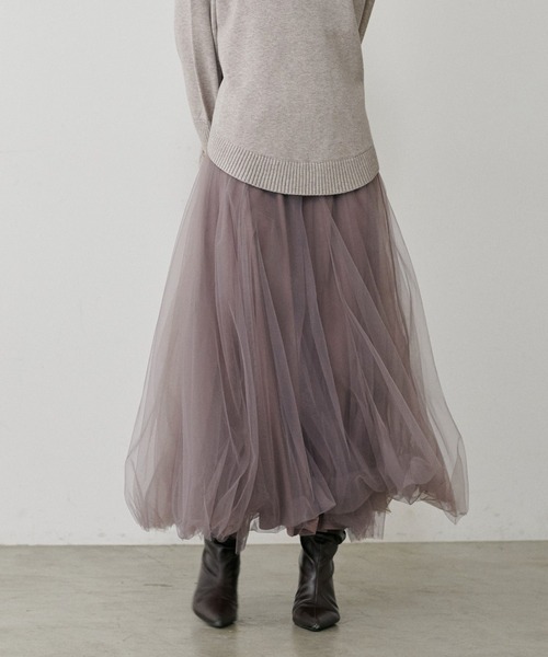 LARUTA(ラルータ)の「【LARUTA】ボリュームチュールスカート(スカート・レディース・ブラック/その他1/グレー/ピンクベージュ/オフホワイト/ライトベージュ/ライトグレー・FREE)」の17枚目の写真