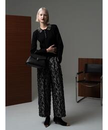 Te chichi CLASSIC（テチチクラシック）の「デニムライクカットジャガードワイドパンツ《2025winter catalog item》（その他パンツ）」