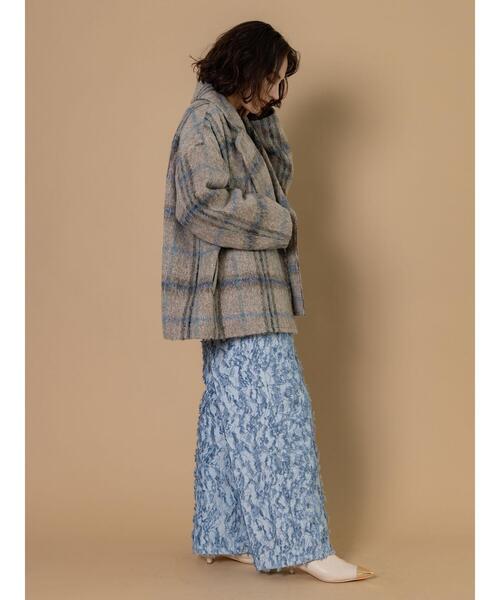 Te chichi CLASSIC（テチチクラシック）の「デニムライクカットジャガードワイドパンツ《2025winter catalog item》（その他パンツ・レディース・サックスブルー/ネイビー・F）」の5枚目の写真