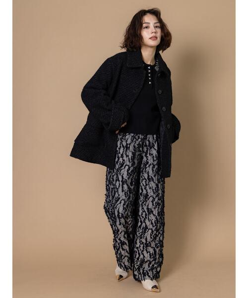 Te chichi CLASSIC（テチチクラシック）の「デニムライクカットジャガードワイドパンツ《2025winter catalog item》（その他パンツ・レディース・サックスブルー/ネイビー・F）」の16枚目の写真