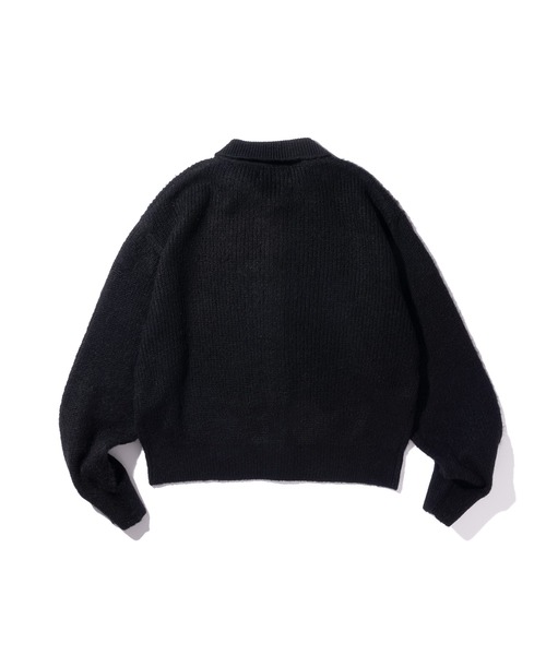 GOAT ESSENCE（ゴートエッセンス）の「MOHAIR KNIT POLO SHIRT（ニット/セーター・メンズ・グレー/ブラック/ライトブルー・2/3）」の4枚目の写真