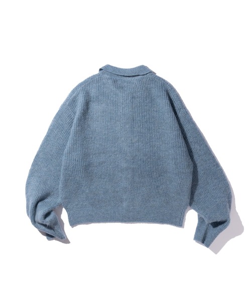 GOAT ESSENCE（ゴートエッセンス）の「MOHAIR KNIT POLO SHIRT（ニット/セーター・メンズ・グレー/ブラック/ライトブルー・2/3）」の6枚目の写真