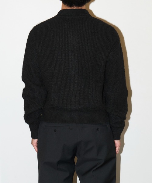GOAT ESSENCE（ゴートエッセンス）の「MOHAIR KNIT POLO SHIRT（ニット/セーター・メンズ・グレー/ブラック/ライトブルー・2/3）」の11枚目の写真