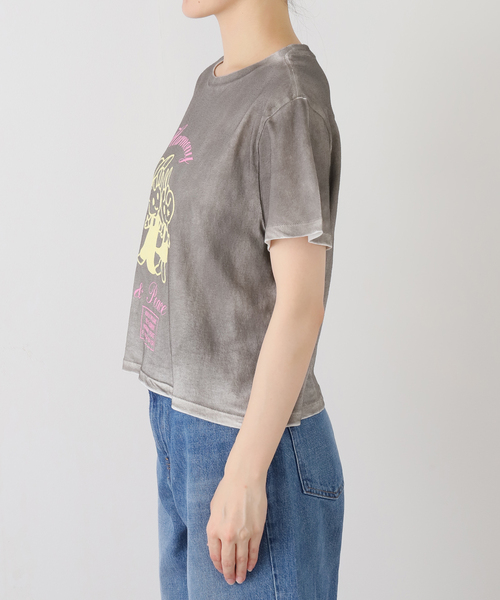 ASHLEY WILLIAMS(アシュリーウィリアムス)の「【Ashley Williams 】WASHED GREY CROPPED T-SH AWAW250098(Tシャツ/カットソー・レディース・チャコールグレー・MEDIUM)」の5枚目の写真