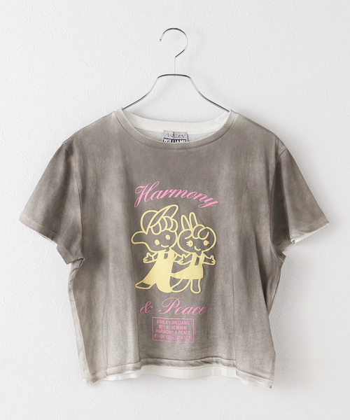 ASHLEY WILLIAMS(アシュリーウィリアムス)の「【Ashley Williams 】WASHED GREY CROPPED T-SH AWAW250098(Tシャツ/カットソー・レディース・チャコールグレー・MEDIUM)」の13枚目の写真