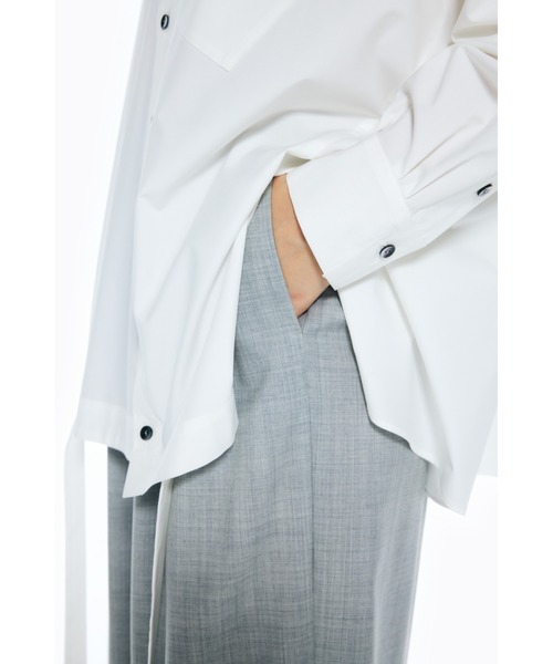 ENFOLD（エンフォルド）の「ハイカウントトロ  カフヘムバルーンパンツ（その他パンツ・レディース・ダークネイビー/杢グレー・36）」の8枚目の写真