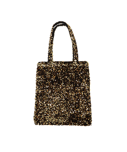 Spick & Span（スピックアンドスパン）の「《追加》Uhr/ウーア SPANGLE VELOUR TOTE（トートバッグ・レディース・ブラック/チャコールグレー・FREE）」の6枚目の写真