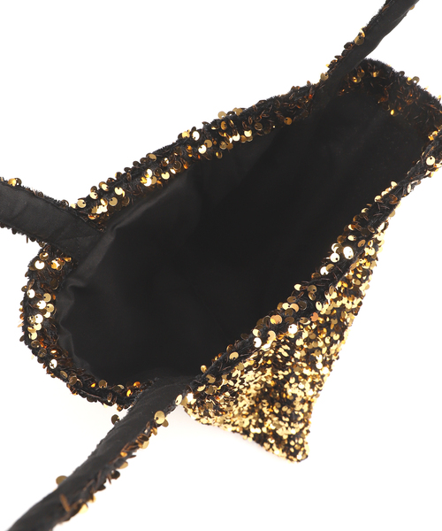 Spick & Span（スピックアンドスパン）の「《追加》Uhr/ウーア SPANGLE VELOUR TOTE（トートバッグ・レディース・ブラック/チャコールグレー・FREE）」の8枚目の写真