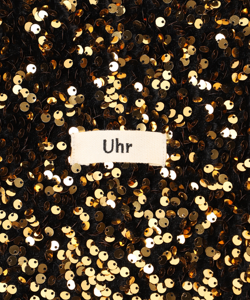 Spick & Span（スピックアンドスパン）の「《追加》Uhr/ウーア SPANGLE VELOUR TOTE（トートバッグ・レディース・ブラック/チャコールグレー・FREE）」の10枚目の写真