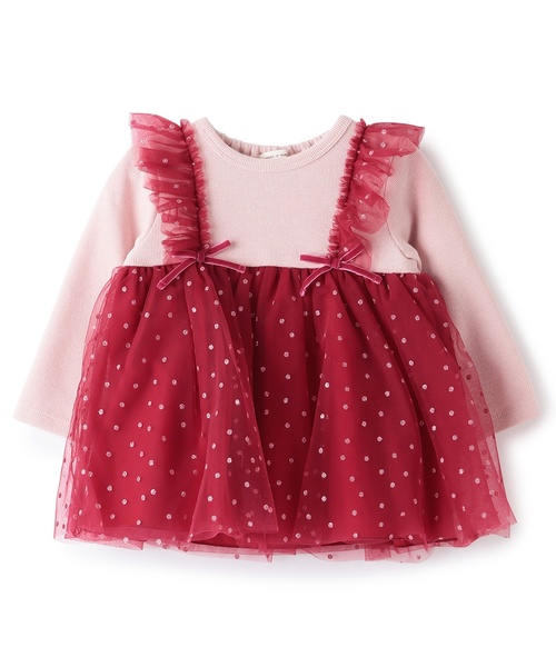 sense of wonder(センスオブワンダー)の「キラキラドットチュニック(チュニック・キッズ・レッド/ホワイト系/ピンク・120cm/110cm/80cm/130cm/100cm/90cm)」の3枚目の写真