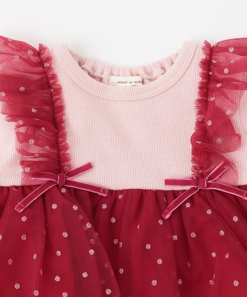 sense of wonder(センスオブワンダー)の「キラキラドットチュニック(チュニック・キッズ・レッド/ホワイト系/ピンク・120cm/110cm/80cm/130cm/100cm/90cm)」の5枚目の写真