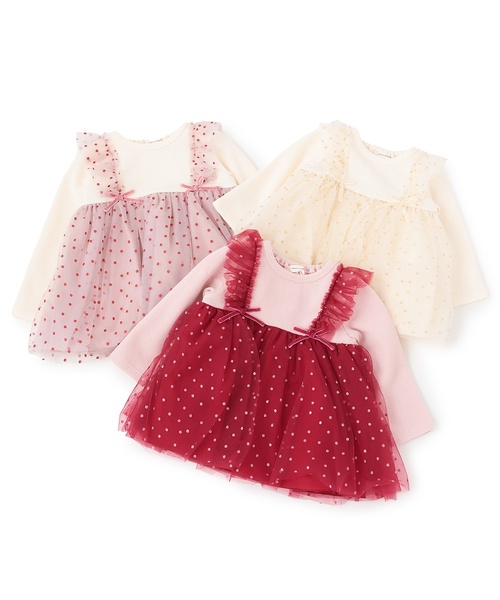 sense of wonder(センスオブワンダー)の「キラキラドットチュニック(チュニック・キッズ・レッド/ホワイト系/ピンク・120cm/110cm/80cm/130cm/100cm/90cm)」の9枚目の写真