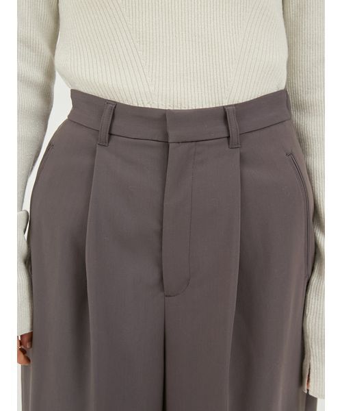 emmi(エミ)の「タックワイドパンツ(その他パンツ・レディース・ダークグレー/ブラウン/オリーブ・0/1)」の8枚目の写真