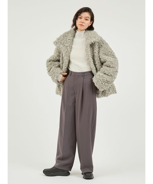 emmi(エミ)の「タックワイドパンツ(その他パンツ・レディース・ダークグレー/ブラウン/オリーブ・0/1)」の12枚目の写真