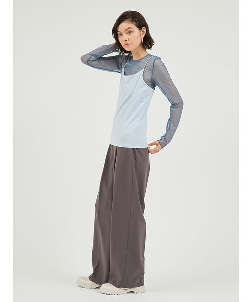 emmi(エミ)の「タックワイドパンツ(その他パンツ・レディース・ダークグレー/ブラウン/オリーブ・0/1)」の19枚目の写真