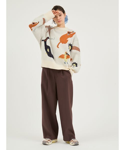 emmi(エミ)の「タックワイドパンツ(その他パンツ・レディース・ダークグレー/ブラウン/オリーブ・0/1)」の22枚目の写真