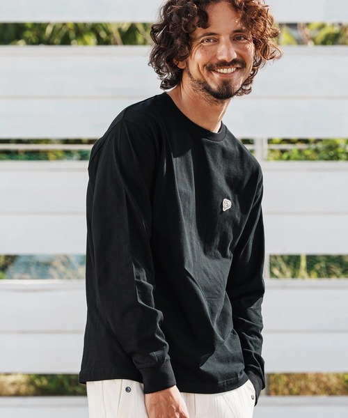 1minute 1second(ワンミニットワンセカンド)の「mlt5502-6oz long sleeve shirt with heart patch ロングスリーブTシャツ(1M26H270)(Tシャツ/カットソー・メンズ・ブラック/ネイビー系/ホワイト・S/M/L/XL)」の2枚目の写真