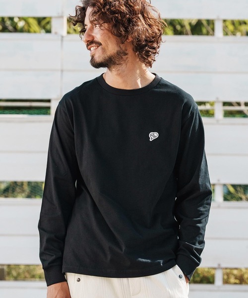 1minute 1second(ワンミニットワンセカンド)の「mlt5502-6oz long sleeve shirt with heart patch ロングスリーブTシャツ(1M26H270)(Tシャツ/カットソー・メンズ・ブラック/ネイビー系/ホワイト・S/M/L/XL)」の9枚目の写真