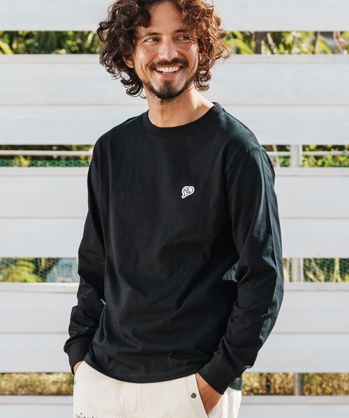 1minute 1second(ワンミニットワンセカンド)の「mlt5502-6oz long sleeve shirt with heart patch ロングスリーブTシャツ(1M26H270)(Tシャツ/カットソー・メンズ・ブラック/ネイビー系/ホワイト・S/M/L/XL)」の10枚目の写真