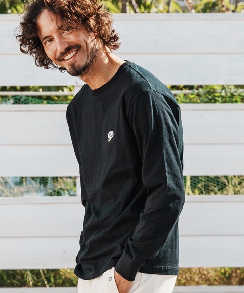 1minute 1second(ワンミニットワンセカンド)の「mlt5502-6oz long sleeve shirt with heart patch ロングスリーブTシャツ(1M26H270)(Tシャツ/カットソー・メンズ・ブラック/ネイビー系/ホワイト・S/M/L/XL)」の11枚目の写真
