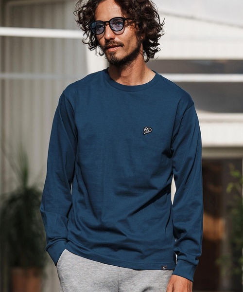 1minute 1second(ワンミニットワンセカンド)の「mlt5502-6oz long sleeve shirt with heart patch ロングスリーブTシャツ(1M26H270)(Tシャツ/カットソー・メンズ・ブラック/ネイビー系/ホワイト・S/M/L/XL)」の15枚目の写真