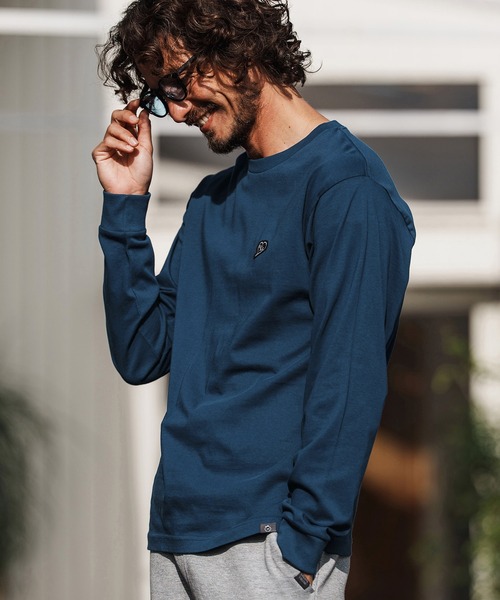 1minute 1second(ワンミニットワンセカンド)の「mlt5502-6oz long sleeve shirt with heart patch ロングスリーブTシャツ(1M26H270)(Tシャツ/カットソー・メンズ・ブラック/ネイビー系/ホワイト・S/M/L/XL)」の16枚目の写真