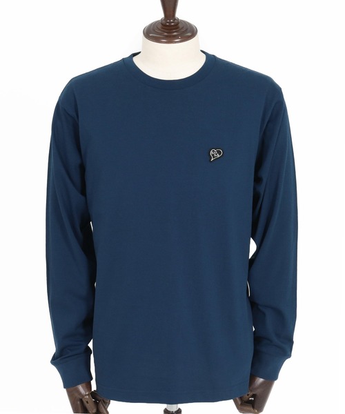 1minute 1second(ワンミニットワンセカンド)の「mlt5502-6oz long sleeve shirt with heart patch ロングスリーブTシャツ(1M26H270)(Tシャツ/カットソー・メンズ・ブラック/ネイビー系/ホワイト・S/M/L/XL)」の20枚目の写真