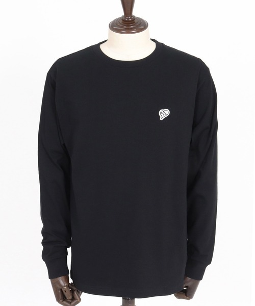 1minute 1second(ワンミニットワンセカンド)の「mlt5502-6oz long sleeve shirt with heart patch ロングスリーブTシャツ(1M26H270)(Tシャツ/カットソー・メンズ・ブラック/ネイビー系/ホワイト・S/M/L/XL)」の21枚目の写真