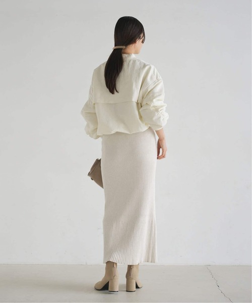 Noble(ノーブル)の「《追加2》リブニットタイトスカート(スカート・レディース・ブラック/ホワイト系その他/ベージュ/チャコールグレー/モカ・FREE)」の8枚目の写真