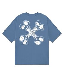 KGTN0207 エックススカル 20番手 半袖Tシャツ ブルー