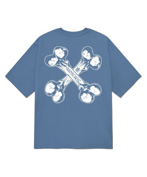 KAN6312(カン6312)の「KGTN0207 エックススカル 20番手 半袖Tシャツ ブルー(Tシャツ/カットソー・メンズ・その他・LARGE/MEDIUM/SMALL/X-LARGE)」の1枚目の写真