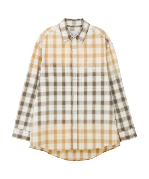 MIDSUN(ミッドサン)の「Bleached Cotton Shirt-Beige(シャツ/ブラウス・レディース・その他・MEDIUM/LARGE)」の1枚目の写真
