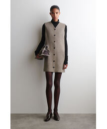 COS | メリノウールボタンミニドレス(ワンピース)