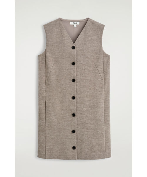 COS（コス）の「メリノウールボタンミニドレス（ワンピース・レディース・ベージュ/ブラック・XL/XS/36/38/M/L）」の9枚目の写真