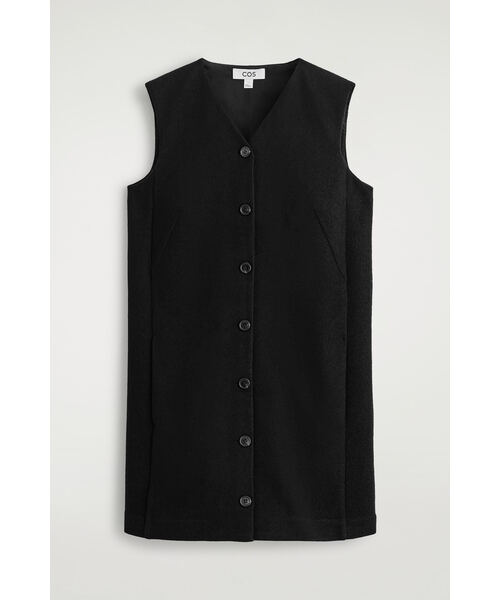 COS（コス）の「メリノウールボタンミニドレス（ワンピース・レディース・ベージュ/ブラック・XL/XS/36/38/M/L）」の4枚目の写真