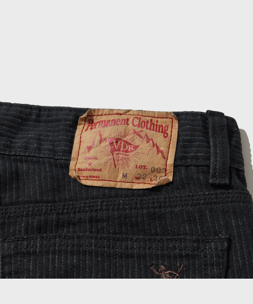 VDR(ブイディアール)の「Lot 003 Railroad Stripe Pants(デニムパンツ・メンズ・その他・LARGE/MEDIUM/SMALL)」の4枚目の写真