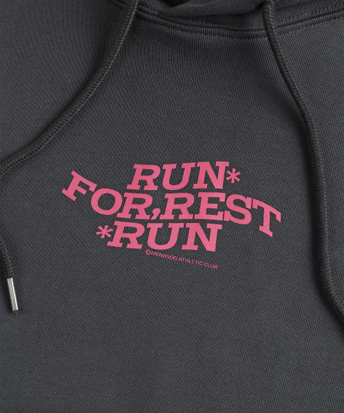 MENASOO（ミナス）の「For Rest Run Basic Hoodie_Charcoal（パーカー・レディース・ダークグレー・SMALL/MEDIUM）」の17枚目の写真