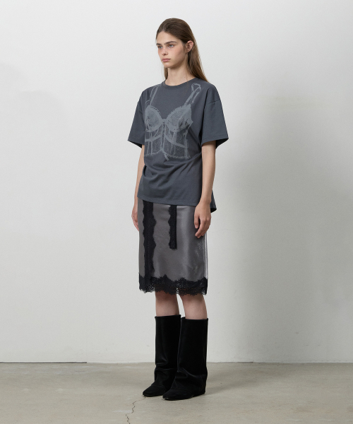 THREE TO EIGHTY(スリートゥエイティー)の「LACE MIDI SKIRT CHARCOAL(スカート・レディース・その他・SMALL/MEDIUM)」の2枚目の写真
