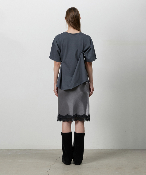 THREE TO EIGHTY(スリートゥエイティー)の「LACE MIDI SKIRT CHARCOAL(スカート・レディース・その他・SMALL/MEDIUM)」の3枚目の写真